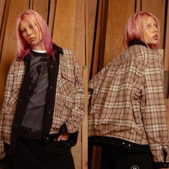 CAT X Reclaimed LA  Mens Reversible Utility Jacket Urban Outfitters UNISEX - Picture 16 of 16